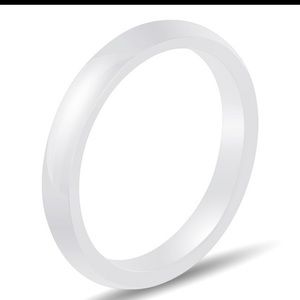 3mm white ceramic ring for her